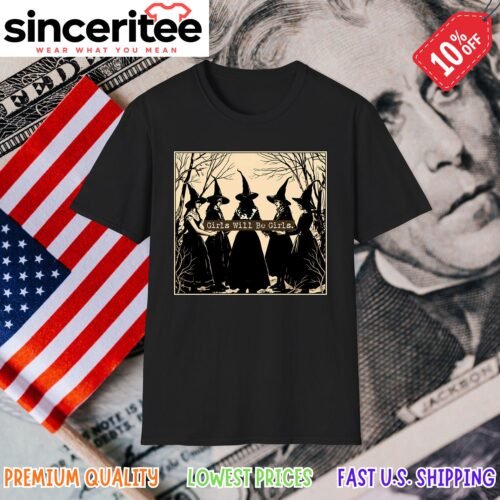 Witches in a coven design in Black