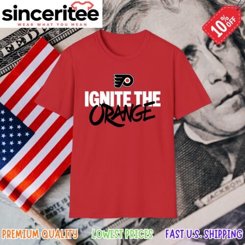 Flyers Ignite The Orange jersey-inspired t-shirt in Red