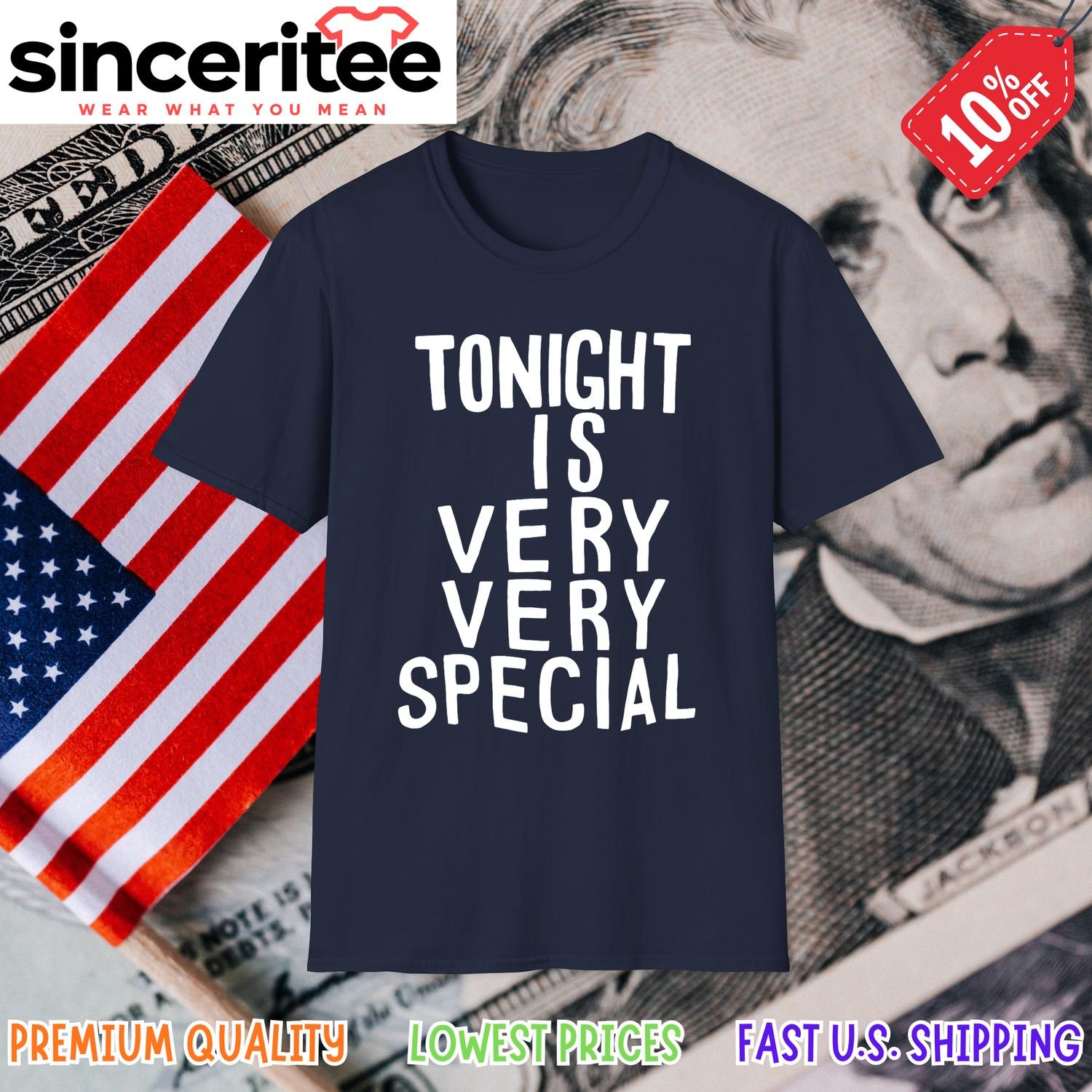Michael Scott Dunder Mifflin dinner party shirt in Navy