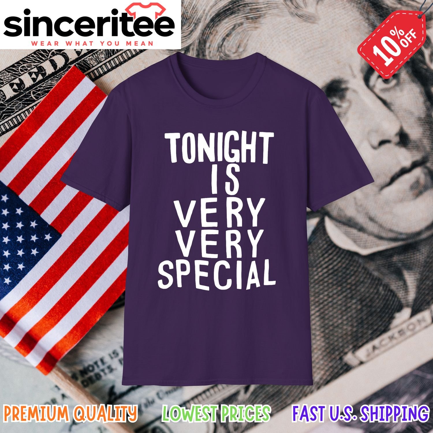 Michael Scott Dunder Mifflin dinner party shirt in Purple