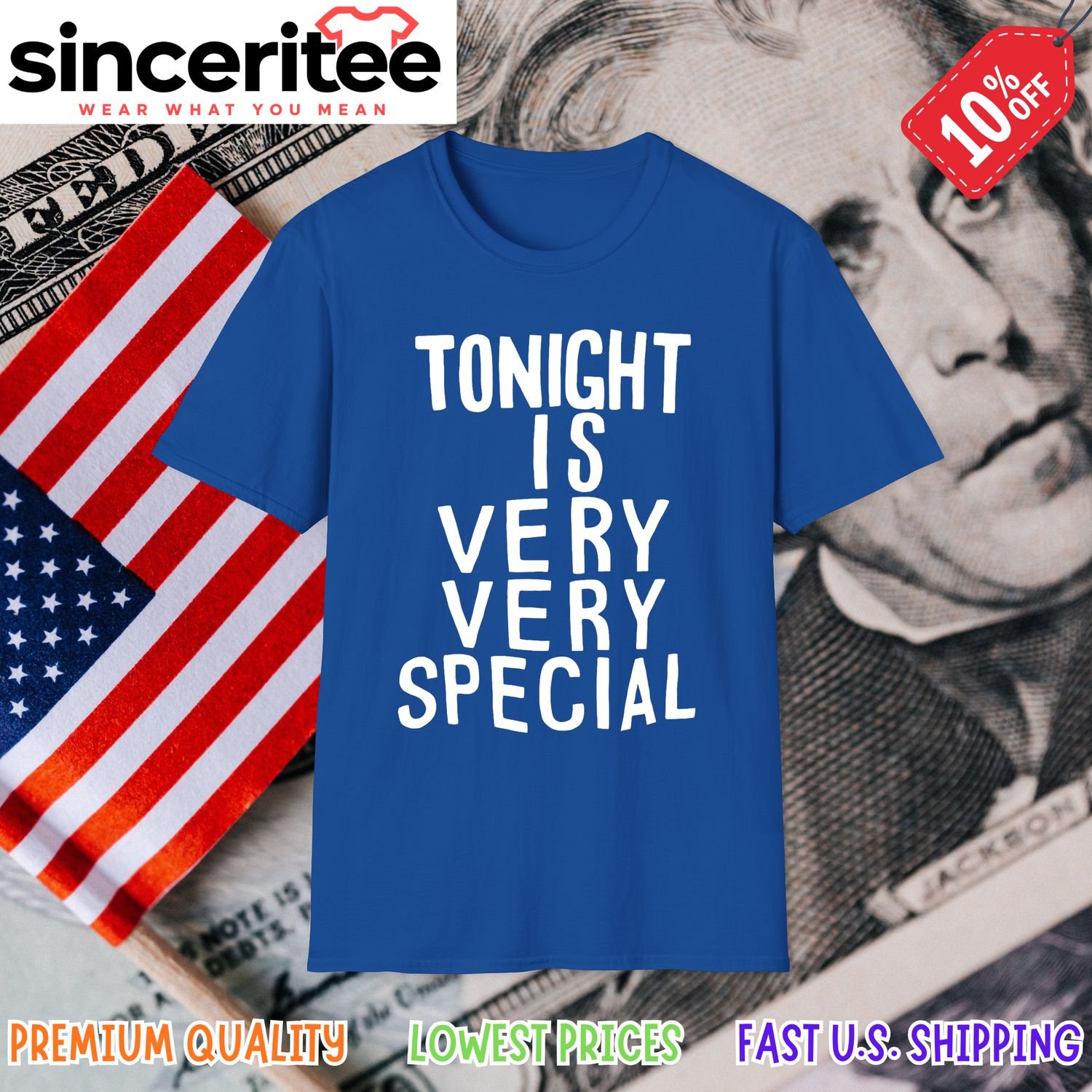 Michael Scott Dunder Mifflin dinner party shirt in Royal Blue