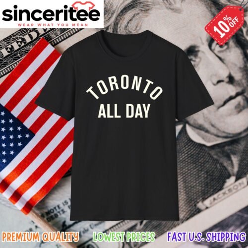 Toronto Raptors and The 6ix logo on t-shirt in Black