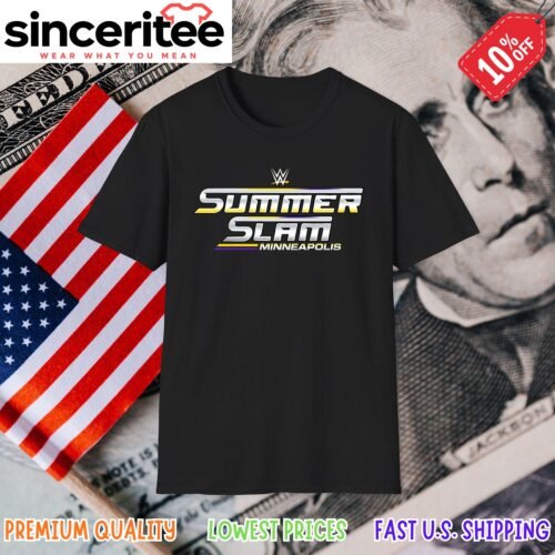 WWE SummerSlam 2026 Minneapolis t-shirt in Black