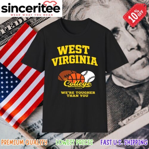 West Virginia Mountaineers tough shirt in Black