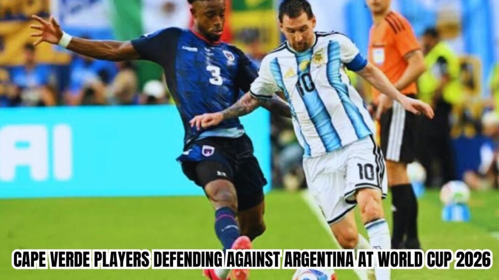 Cape Verde players defending against Argentina at World Cup 2026